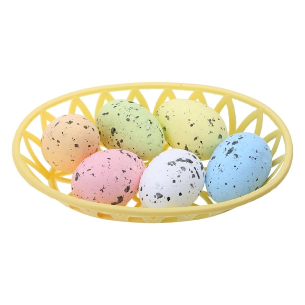 6/12/48 stk Fargerike skum påskeegg dekorasjoner Malte fugl for duve egg DIY Håndverk Barn Gave Hjeminnredning null - H