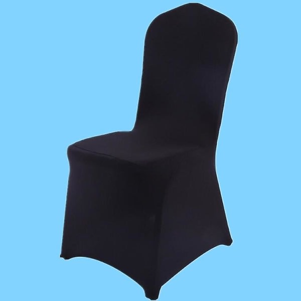 Elastiske Stolkseter Svart Jul Bryllup Arrangementer Fester Universal Passform Trekk Stolkseter