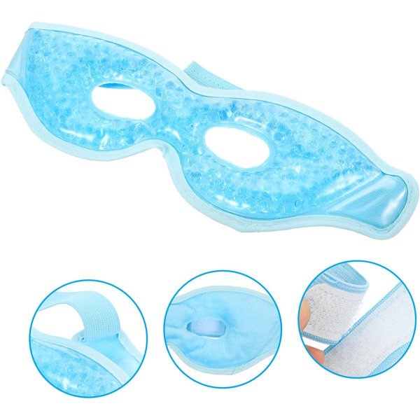 TG WJ Ismaske Gel Øjenmaske Rejse Søvnmaske Til Piger Kølende Øjenmaske Genanvendelig Gel Øjenmaske Isøjenmasker Cover Blå Himmel 28,5x9x1,7cm