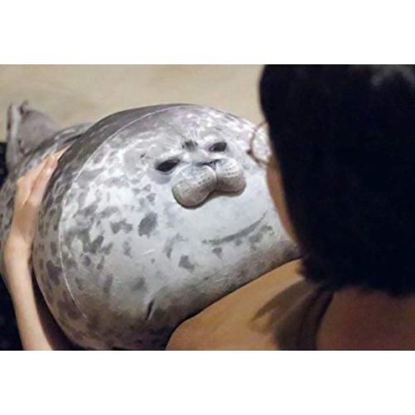 Chubby Blob Säl Kudde, Fylld Bomulls Plysch Djurleksak Söt Ocean Small (13 tum)