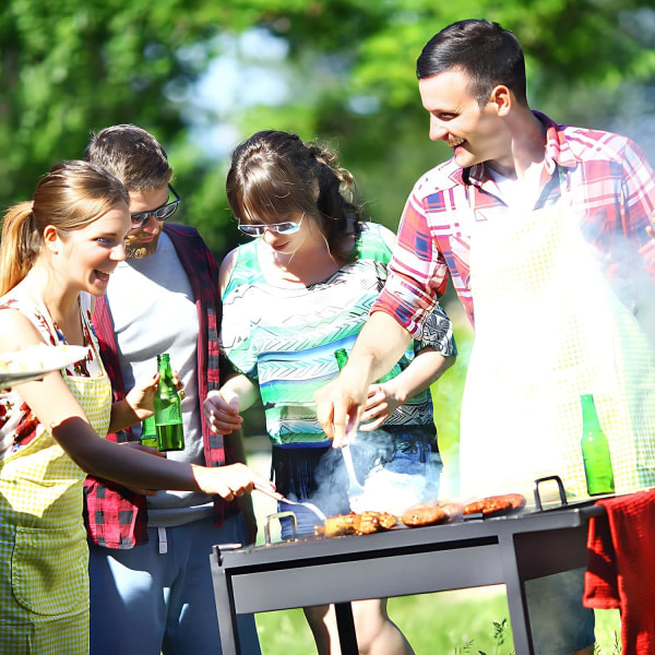 Galaxy 1 x Rullende Grillkurv, BBQ Grillkurv, Rustfrit Stål, Grilltilbehør