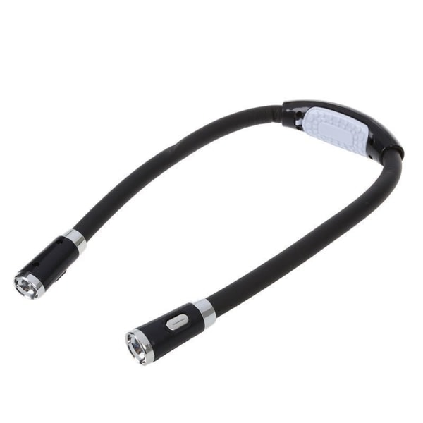 Kram Ljus Flexibel Nacke Hängande LED-ljus Hands Free Justerbar Lampa Vikbar Nattläsning Stickning Triumph (svart)