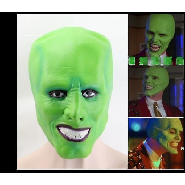 Förklädd nörd Jim Carrey Mask Halloween Mask Latex