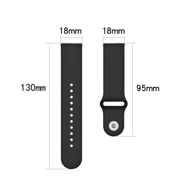 Silikonarmband för 18mm Watch/Huawei Watch Fit med stiftspänne Vinröd