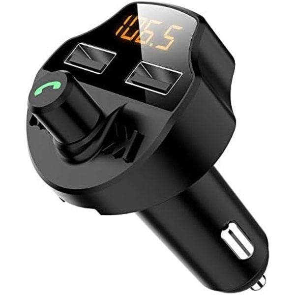 Bluetooth FM-transmitter (sort), trådløs bilradioadapter bil k