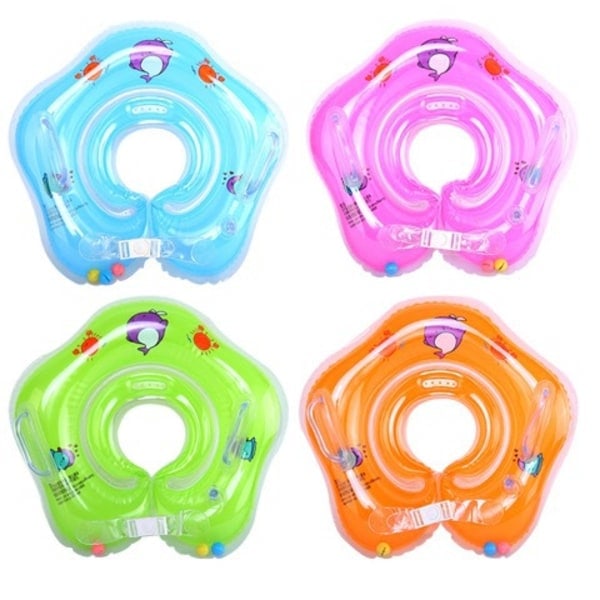 Baby Uppblåsbar Badring, Nyfödd Badring Orange