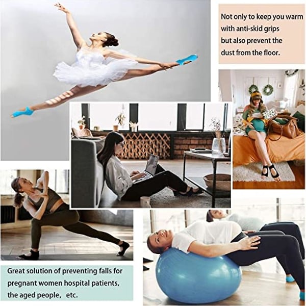 1 par Halvtå-grepp for kvinner for ballett, yoga, pilates