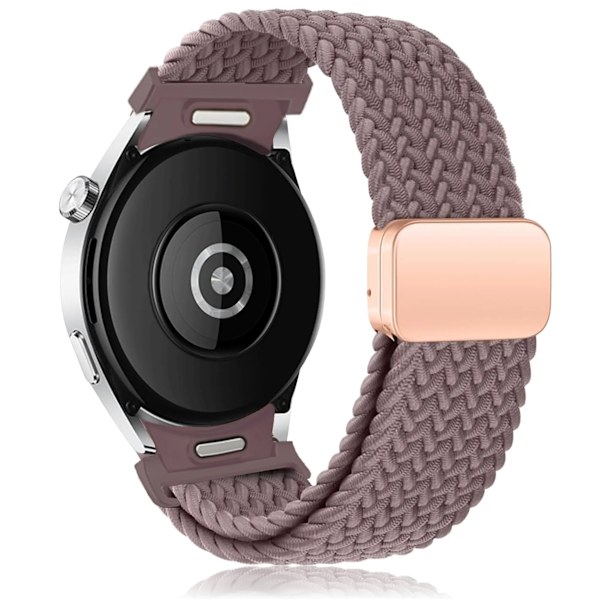 Flettet armbånd for Samsung Galaxy Watch 6 4 classic/5 Pro 45mm 47mm 43mm 44mm 40mm Magnetisk armbånd uten mellomrom Galaxy Watch 6 stropper røykfarget lilla smoke purple watch 6 40mm 44mm