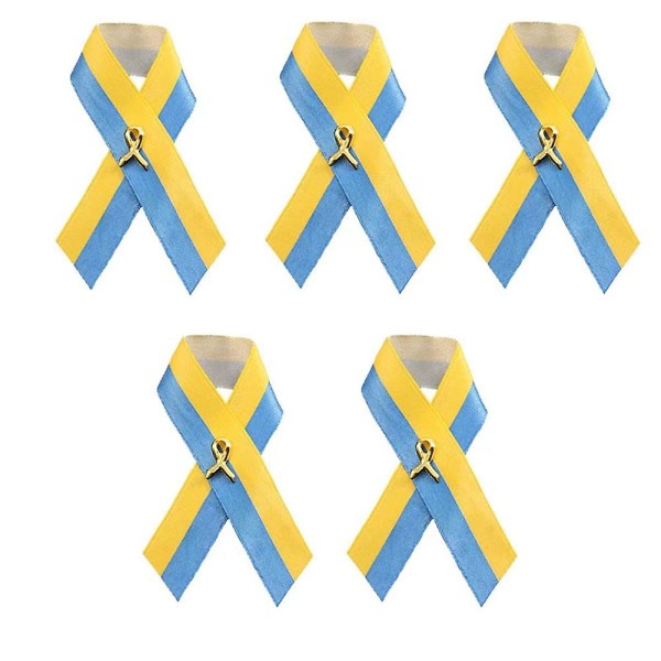 Ukraina Ribbon Pin Multipurpose Satin Ukrainsk flagga Fredsknute Brosch