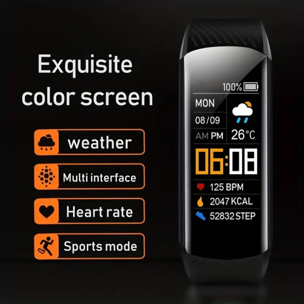 Sport Smartwatch Herr Dam Elektronisk Smartwatch Klocka för Android IOS