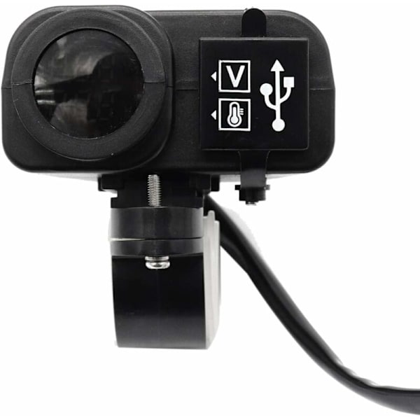 12V 5V Motorcykel USB Oplader Til 2.1A 12V Motorcykel Oplader Med LED Voltmeter Display Termometer