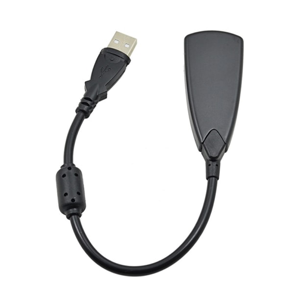 Eksternt USB lydkort 7.1-kanaler 3D-lydadapter 3,5 mm headset-stik til PC Desktop Notebook Plug and Play