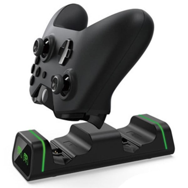 DOBE Xbox One/X/Slim Ladestation inkl. 2 batterier Sort