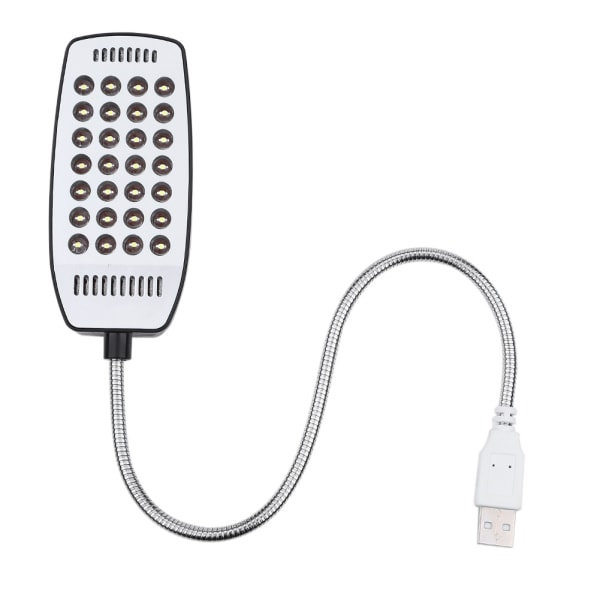 5V Flexibel Svanhals Mini USB 28 LED Bärbar Läslampa Datorlampa Utan Strömbrytare Blå