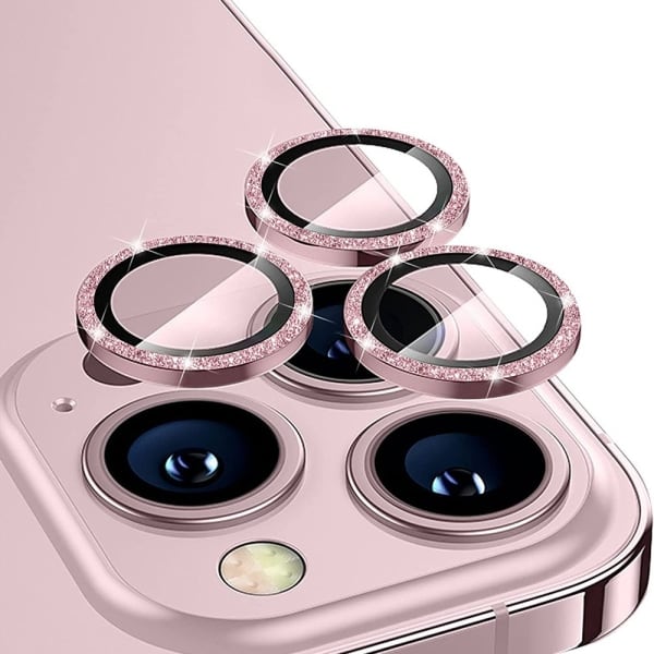 Glitter Lens Protector for iPhone 15 Pro/15 Pro Max Pink