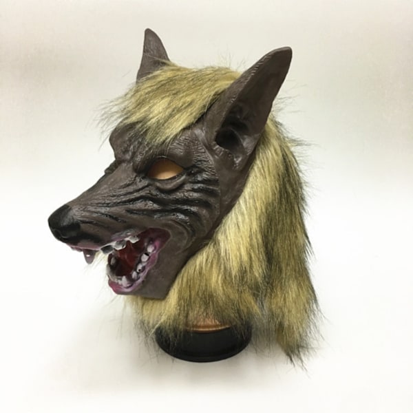 Halloween-susien pääkäsineet naamio rekvisiitta kauhu paholainen naamiaisasut eläimen pääpanta Wolf head cover