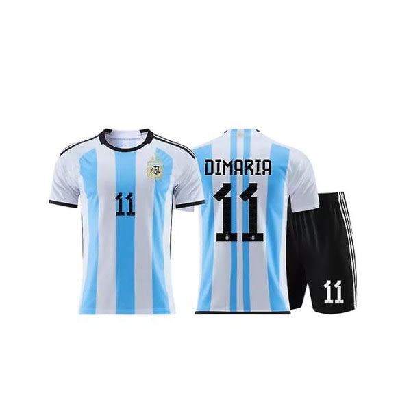 22-23 Argentina Three Stars Di Maria No.11 Fotbollströja T-skjorte S 110