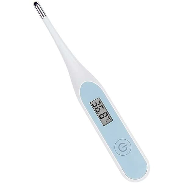 PC Digital Basaltermometer Elektronisk Termometer Rask Avlesning 20 Sekunder Hurtigtest Termometer for Baby Voksen (Blå)