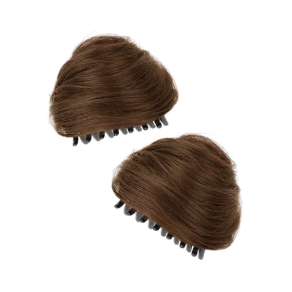 TG 2-pack/ set Kattöron Boll Chignon Peruk Hårclips Syntet Katt svart One-size