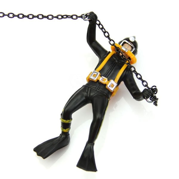 TG Black Treasure Hunter Ornament Aquarium Fish Toimintafiguuri Diver