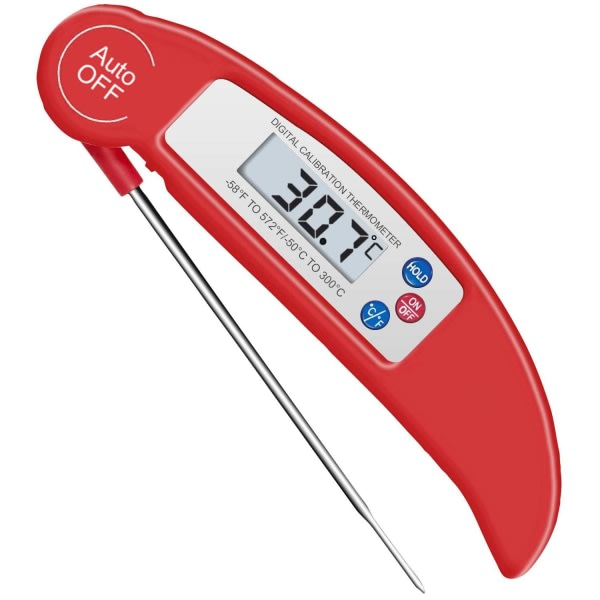 TG Digital Stektermometer - Röd Röd