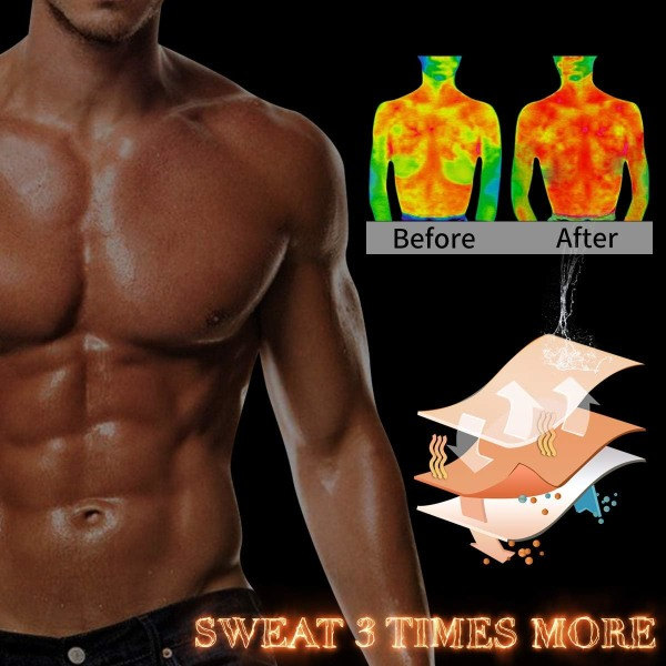 Mænd Neopren Sauna Lynlås Waist Trainer Vest Tank Top Trimmer Body Shaper med to bælter