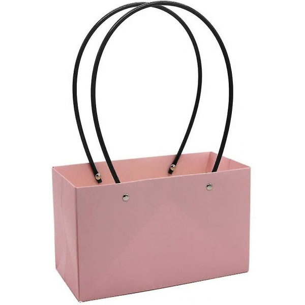 Blomlåda Väska Tjock Florist Praktiska Blomväskor Kraftpapper 5st Rosa