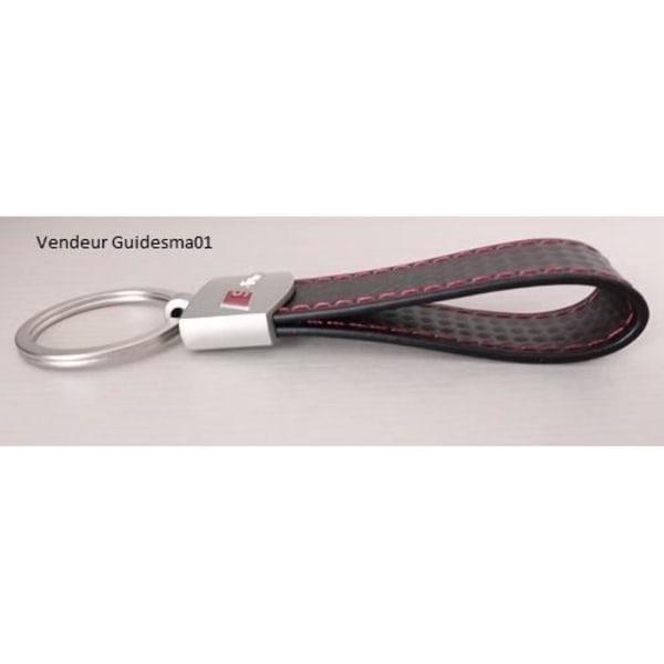 Nøkkelring Audi Sline A1 A3 A4 A5 A6 A7 TT S3 S4 RS4 RS6 S-linje røde sømmer FR Selger Guidesma01