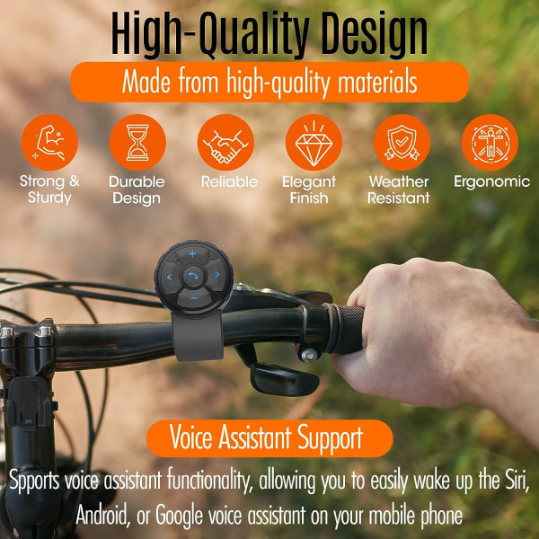 Bluetooth multimedia fjärrkontrollknapp för bil, cykel, motorbi