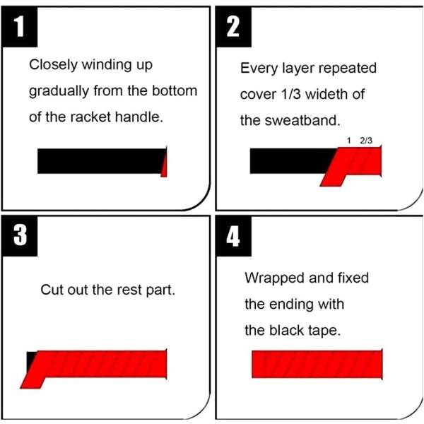 Greppbånd Tennis Racket Absorberende Greppbånd 5 Farger