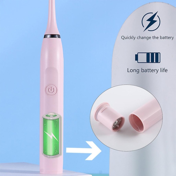 Elektrisk tandborste for voksne med 3 borsthuvuden med 5 posisjoner white