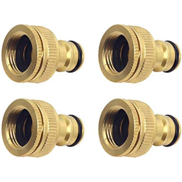Messinghavekranadapter, 4 dele, 1/2\" og 3/4\" to-i-en