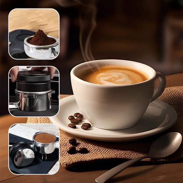 Kaffedistributør - 53 mm Espresso Tamper Leveler Quick Mill Maskine Barista Essentials Sort_yu