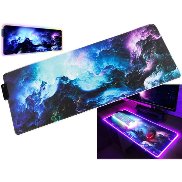Stort Mussemåtte til Gaming - Baggrundsbelysning Multicolor multifärg