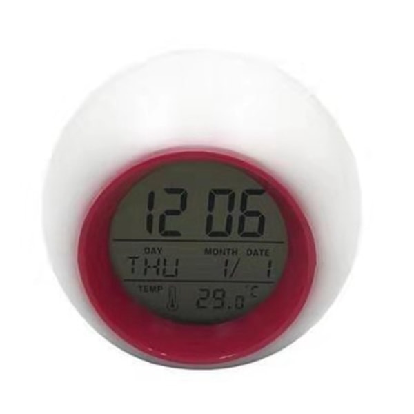 Barnväckarklocka, digital display väckarklocka/7 färger som ändras