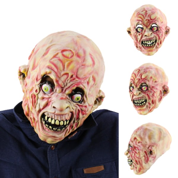 Halloween Mask Latex Full Face Skräck Skräck Zombie Cosplay