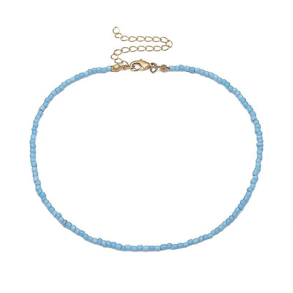 Galaxy Halsband Kedja Pärlhalsband Damer Litet pärlhalsband Smycken (blå) Blå