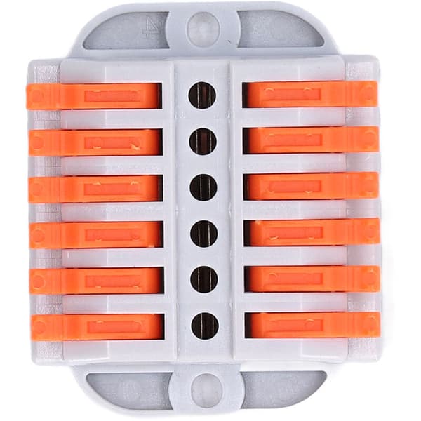 6 st ABS Kompakta Trådkopplingsplintar Koppar Snabbkopplingsplint Universal Kopplingsledare, DUBUNS
