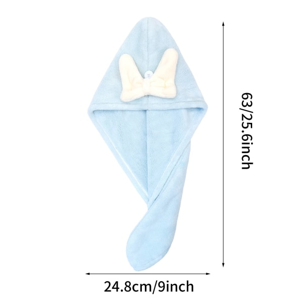 TG Mikrofiber Hårhandduk, 3-pack Hårhanddukspaket för Långt Hår