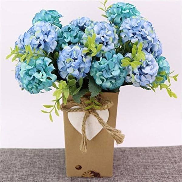 2 klasar 10 huvuden konstgjorda blommor Siden hortensiablomma