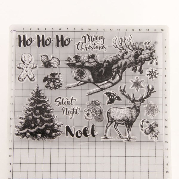 Christmas Deer Tree Silikon Clear Seal Stamp DIY Scrapbooking Preging Foto