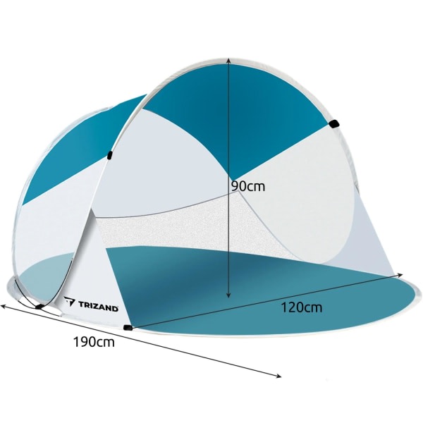 TG Strandtelt 190 x 120 x 90 cm - 2 Henkilölle Sininen