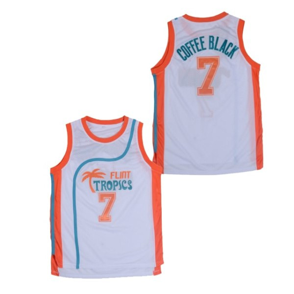 BG Baskettrøje Broderi Syning KAFFE SORT #7 Trøje Hvid M