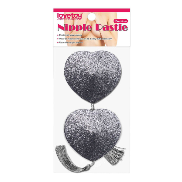 TG Nipple Covers - Hjärtan med Tofsar Silver
