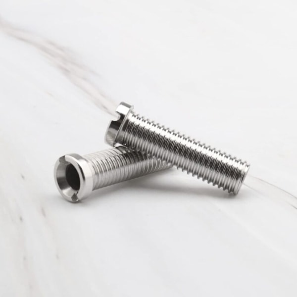 2 stk 304 Rustfritt Stål Kjøkkenvask Sil Skruer Avfallsil Gjenget Skruekobling M12×45mm Vask Bolt Skrue for Vask Sil Propp