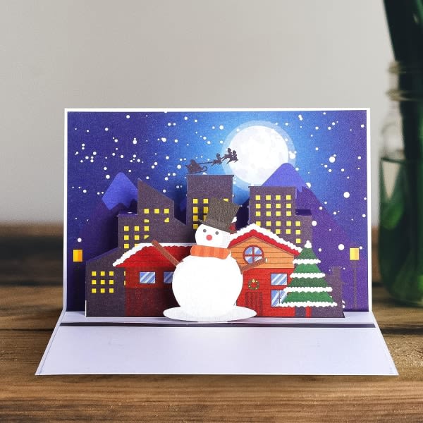 Galaxy 4 ST 3D lækkert julekort, popup-kort til semesterpap til barnfamilie