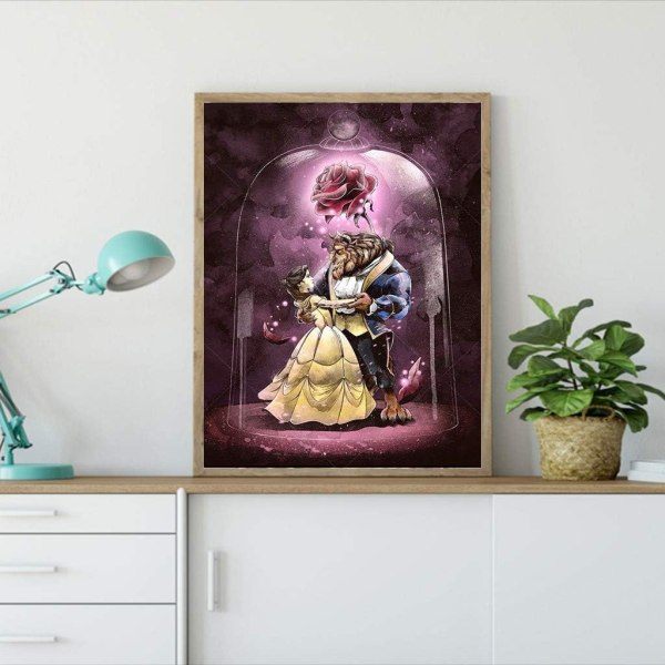Kaunotar ja Pedo - Diamond Painting -sarjakuva koristeellinen maalaus - 30*40cm täysi timantti