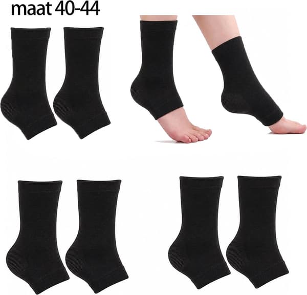 Bambus kompressionsstrømper, blød letvægts mild støtte, til rejser, arbejde og langvarig stående, 3 par, sort, størrelse L, EU 40-43