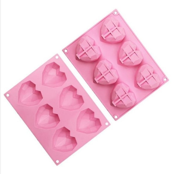 Love Form Hjerteformet Chokoladedessertmousse Form Bageudstyr Isbakke 2 stk