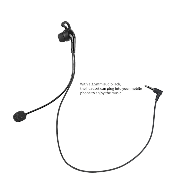 Ejeas Domarheadset, In-Ear Hörlurar med Mikrofon Ersättning för V6 Pro/ V6c/ V4 Plus/ V4c Plus/ FBIM Intercom_yux